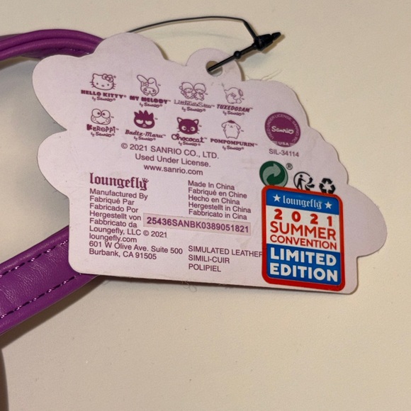 NWT Sanrio Loungefly Purple Backpack - Picture 7 of 9